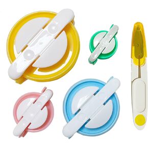 Pompom Makers 4 Size Pom Poms Maker Tool Set DIY Fluff Ball Weaver for DIY Wool Yarn Knitting Craft Project with Cutter Scissors