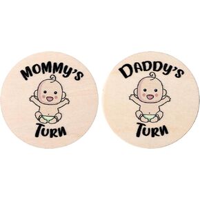 Funny New Parents Decision Coin, 2 Pcs New Dad Mom Gifts Funny Decision Making Coin for Parent Mummy Daddy Pregnancy Women First Time to be Moms Dads Mother's Day Double Sided