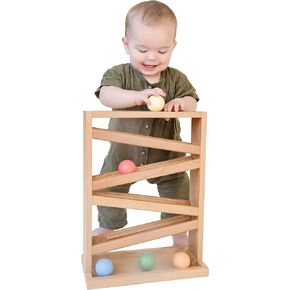 Montessori Ball Tracker Wooden Ball Drop - Wood Toys for 3 Year Old - Educational Toy for Baby and Toddler - Ball Ramp Maze Run Track - Baby Ball Drop Toy - First Birthday Gift 18 Months