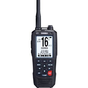 Uniden MHS338BT Floating, Handheld Marine VHF Radio, 6-Watts, GPS and Bluetooth, Submersible IPX8, Emergency Strobe & Flashlight, NOAA Weather Alerts, FM Radio, Chargeing Cradle & Li-ion Battery.