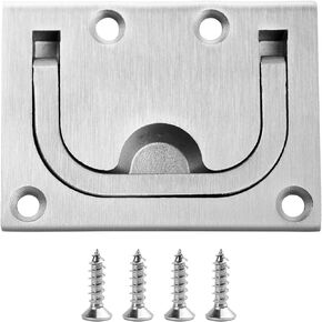 316 Stainless Steel Hatch Pull Flush Lift Boat Ring Hatches Pull Handle with Mount Screws for Boat Deck Hatch Handle and Home Furniture Recessed Handle etc