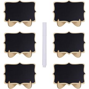 6 قطع من السبورات الصغيرة وعبوة واحدة من أقلام الطباشير البيضاء، ولافتات زفاف صغيرة على شكل موجة، وديكورات للمناسبات، وبطاقات اسم الطاولة مع حامل خشبي للحفلات in Kuwait