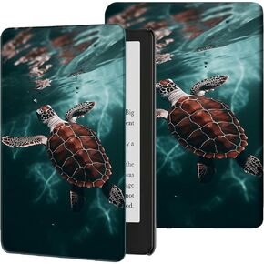 Slim Case for 6.8" Kindle Paperwhite (11th Generation-2021) and Kindle Paperwhite Signature Edition Stand Smart Cover with Auto Wake/Sleep for Kindle Paperwhite 2021 E-Reader,Cute Fox Flowers