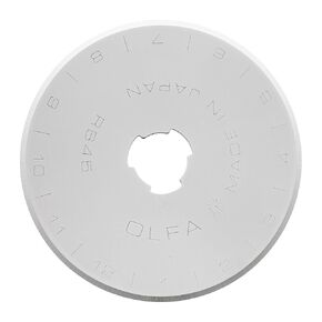 OLFA 45mm Rotary Cutter Replacement Blades, 10 Blades (RB45-10) - Tungsten Steel Circular Rotary Fabric Cutter Blade for Quilting, Sewing, and Crafts, Fits Most 45mm Rotary Cutters