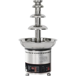 Chocolate Fountain 110V Electric 4-Tiers Digital Chocolate Fountain Melting Machine Heating Fondue Fountain,3kg of chocolate