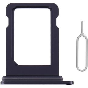 SIM Card Tray Holder Slot Replacement for iPhone 12 (Black) with Waterproof Rubber Ring and Eject Pin (Single Sim Version)