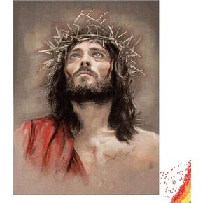 DIY 5D Jesus Diamond Art Painting Kits Jesus Paint with Diamonds Kit Full Drill Jesus Diamonds Art Kit for Adults,12×16 inches in Kuwait
