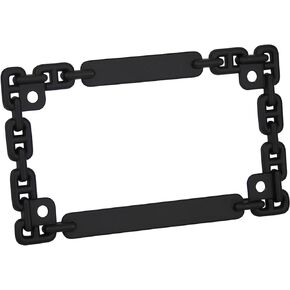 LPF252-C 3D Chain Style Zinc Metal Chrome Finished Motorcycle License Plate Frame