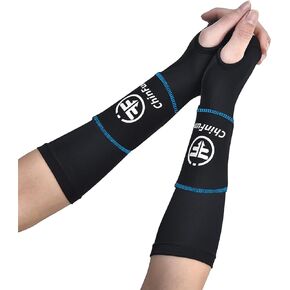 ChinFun Volleyball Arm Sleeves Passing Forearm Padded Sleeves with Protection Pads and Thumbhole for Teen Girls Youth Women