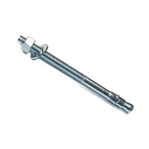 Zinc-Plated Steel Wedge Anchors, 1/2" X 10" - Heavy-Duty Mounting Bolts for Concrete. 10 Pack