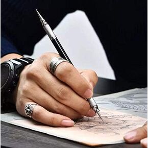 Leather Craft Tool Embossing Carving Stylus Modeling Point Pattern Stylus Steel Dual Tipped Double End Tracing Dotting Tool Spoon Ball Pen Stylus