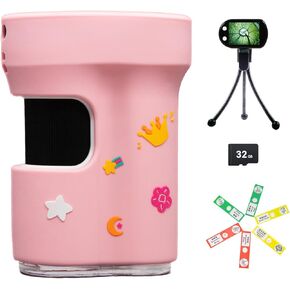 Microscope for Kids,1000X Handheld Microscope with 2.4" LCD Screen Portable Mini Microscope for Kids 3-12, PC Compatible, 32GB TF Card Included, Portable Educational Science