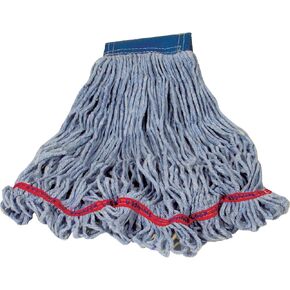 Rubbermaid Commercial Swinger Loop Wet Mop, Large, Blue, For General Purpose Mopping and Cleaning, Looped Ends on Mop Head to Reduce Fraying and Tangling