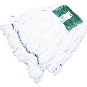 Rubbermaid Commercial Products Rough Surface String Wet Mop Head Replacement, 24-Ounce, 5-Inch Headband, White, Heavy Duty Cotton/Polyester Industrial Wet Mop for Floor Cleaning