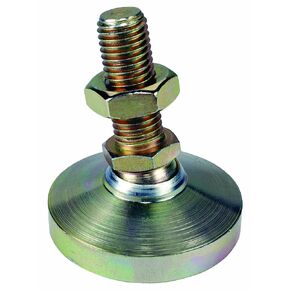 TE-CO 44451 Leveling Pad and Stud Assembly Yellow Zinc, 1/2-13 Thread Size (1-Pack)