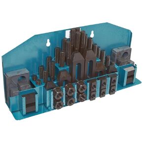 TE-CO 20415 Machinist Clamp Kit, 11/16" Table T-Slot x 5/8-11" Stud, 52 Pieces
