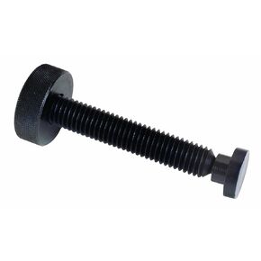 TE-CO 31342L Knurled Knob Swivel Screw Clamp with Large Pad Black Oxide, 3/8-16 Thread x 2-10/91" Lg (2-Pack)