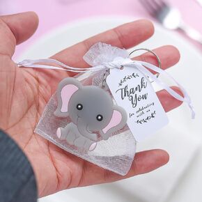 50 Sets Guests Return Gifts,Animal Elephant Theme Party Favors,Baby Shower Party, Baptism Favors for Guests, Baby Girl Gender Reveal Favors. (Pink)