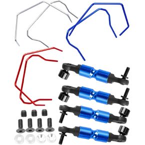 Aluminum Front/Rear Sway Bar Upgrade Parts for 1/10 Rustle/Rally/Slash/Stampede/Telluride 4x4,Alloy Front/Rear Sway Bar Hop Ups