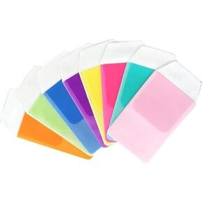 6PCS Assorted Colors Practical Multi-Purpose Heavy Duty PVC Pocket Protector School Hospital Office Supplies for Pen Leaks Shirts Lab Coats Pants (Color Random)