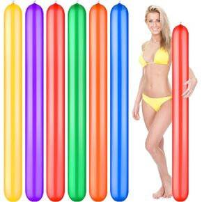 Junkin 6 Pcs Inflatable Pool Noodles, 59 Inch Large Pool Floats Noodles in Kuwait