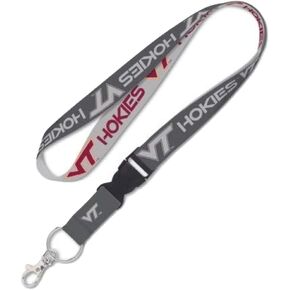 WinCraft Virginia Tech Hokies Lanyard with Detachable Buckle, 1" - Charcoal Grey