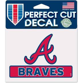 Wincraft MLB Atlanta Braves WCR17768014 Perfect Cut Color Decal, 4.5" x 5.75"