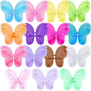 30 Pieces Fairy Wings Butterfly Wings Angel Wings Fairy Costume Princess Wings for baby Girls Kids Birthday Dress up(Cute Color)
