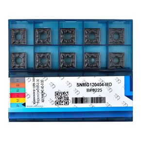 CNC Carbide Inserts SCMT 432 SCMT120408-MD for Metal Lathe Cutting Steel, SCMT Square Turning Insert, 10 PCS