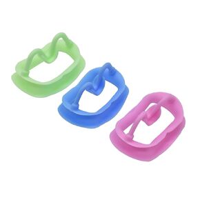 3Pcs Dental Cheek Retrator, Teeth Whitening Lip Retractor, Silicone Mouth Openner, Reusable Oral Retractors,Dental Mouth Props Gags (Blue)