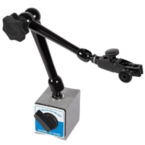DG61003 Regular Duty Dial Gage Holder Mag Base w/Metal Fine Adjustment Magnetic Base Dial & Test Indicator Holder