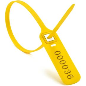 Heavy Duty Plastic Seals Tamper Truck Trailer Seals Numbered Security Tags Container Seals Pull-Tight Security Seals Self-Locking Security Ties Length 400 mm 15.8" (Green, 100 PCS)