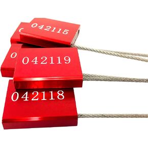 20 Cable Seals, Tamper Evident Steel Seals, Cargo Seals, Sequentially Numbered Security Tags, Truck Seals, Trailer Seals, Container Seals (20, Blue)