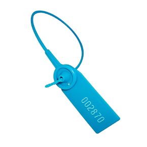 Middle Duty Security Plastic Seal with Metal Insert,Tags for Transportation Security,11 inch Length,Numbered,Red Color Package of 100.