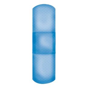 1631025 Blue Metal Detectable Adhesive Strips, Sterile, Lightweight 1" Width, 3" Bulk, Pack of 1300
