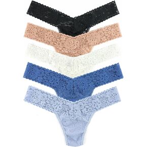 hanky panky, Daily Lace Low Rise Rise Thong 5 Pack, One Size (2-12)