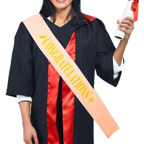 Beautyflier Graduate Satin Sash, Graduation Decoration-Funny Gift 2024 Decorations Congrats Grad Graduation Party Supplies