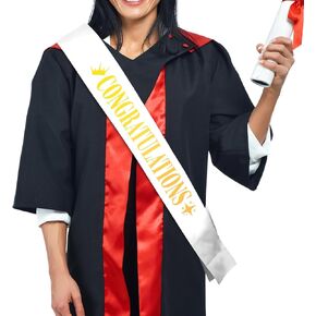 Beautyflier Graduate Satin Sash, Graduation Decoration-Funny Gift 2024 Decorations Congrats Grad Graduation Party Supplies