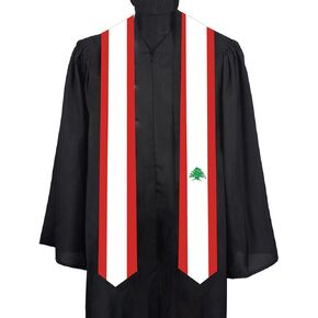 Lebanon National flag Graduation sash adult Stole Sash for International study students for class of 2024
