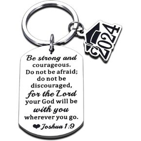 2024 Graduation Gifts for Teens Boys Girls Inspirational Bible Verse Keychain Stocking Stuffers for Women Men Religious Graduation Jewelry for Son Daughter Friends Grad Gift Christian Christmas Gifts