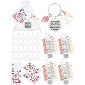 Sureio 72 Pcs Nurse Gifts Nurse Keychain Nurse Week Gifts Employee Appreciation Gift for Nurse Student Medical Assistant