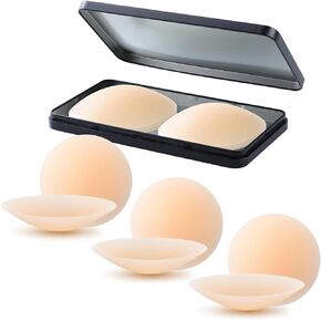 Nipple Covers, 3 Pairs Sticky Silicone Nipple Pasties, Reusable Breast Petals Cakes Body Nipple Covers for Women