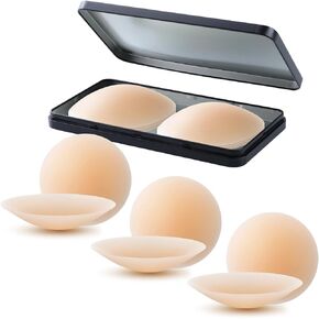 Nipple Covers, 3 Pairs Sticky Silicone Nipple Pasties, Reusable Breast Petals Cakes Body Nipple Covers for Women