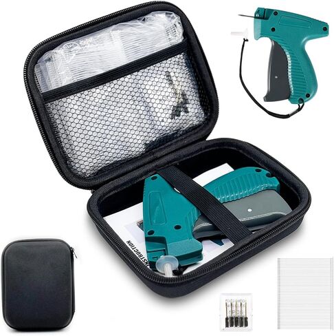 Tagging Gun Kit with Hard Storage Case, Tagging Gun for Clothing, Standard Retail Price Microstitch Gun Attacher for Clothes with 6 Needles & 1000pcs 2" Barbs Fasteners in Saudi Arabia