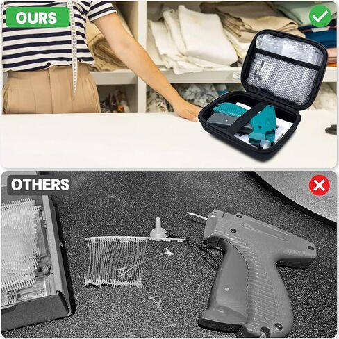 Tagging Gun Kit with Hard Storage Case, Tagging Gun for Clothing, Standard Retail Price Microstitch Gun Attacher for Clothes with 6 Needles & 1000pcs 2" Barbs Fasteners in Saudi Arabia