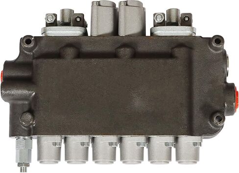 صمام التحكم الاتجاهي الهيدروليكي 6 بكرة 21 GPM 2 عصا التحكم 3625 PSI SAE منافذ صمام هيدروليكي قابل للتعديل مزدوج التمثيل مناسب لوادر الجرارات الصغيرة in Kuwait