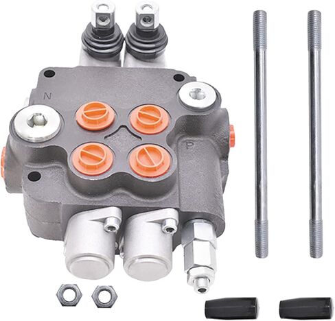 ALL-CARB 2 بكرة 21 GPM صمام هيدروليكي صمام التحكم الاتجاهي الهيدروليكي صمام مزدوج التمثيل 3600 رطل لكل بوصة مربعة SAE منافذ للجرارات الصغيرة لوادر الجرارات وفواصل السجل in Kuwait