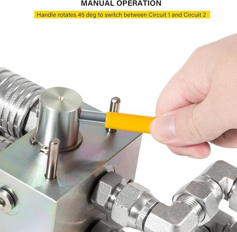 HM1-08-CM2 مضاعف هيدروليكي يدوي، صمام مقسم/محول SCV مع قارنات توصيل وتركيبات Ag للتحكم في دائرتين متوافقتين مع أسطوانات مزدوجة أو مفردة التمثيل تدفق 20 جالونًا في الدقيقة in Saudi Arabia
