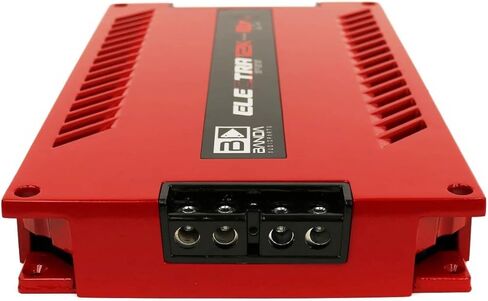Banda Electra 1-Channel Vehicle Audio Bass Amp - 12600W Mono Bass Amp عالي الطاقة مع مرشح دون سرعة الصوت وفلتر تمرير منخفض مستقر عند 0.5Ohm، مؤشرات LED، تخصص الصوت الأحمر - BANDA 12K.5OHMRED in Kuwait