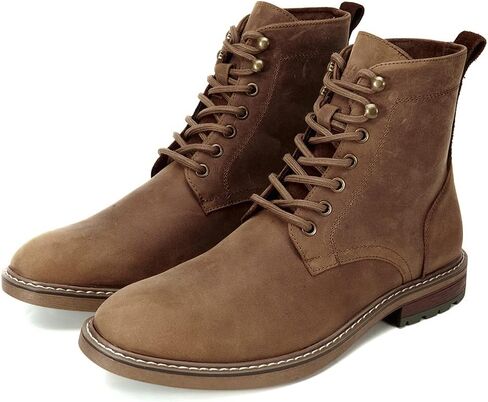 Arkbird Men Lace Up Boot Men's Brown Leather Boots Work Boots For Men Brown Boot Ankle Boots For Men in Kuwait